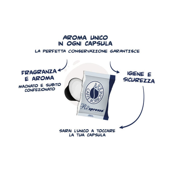 Caffè Borbone Miscela Blu 100pz. capsule comp. Nespresso* - Espressos